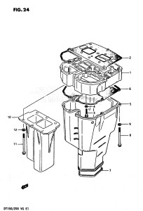 DT200 From 20001-601001 till 602076 ()  1986 drawing EXHAUST MANIFOLD