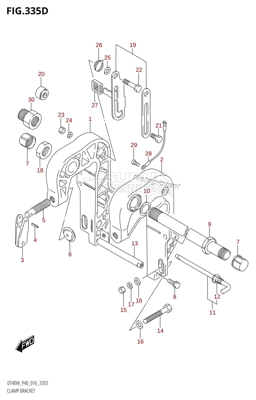 CLAMP BRACKET (DT40WR:P90)