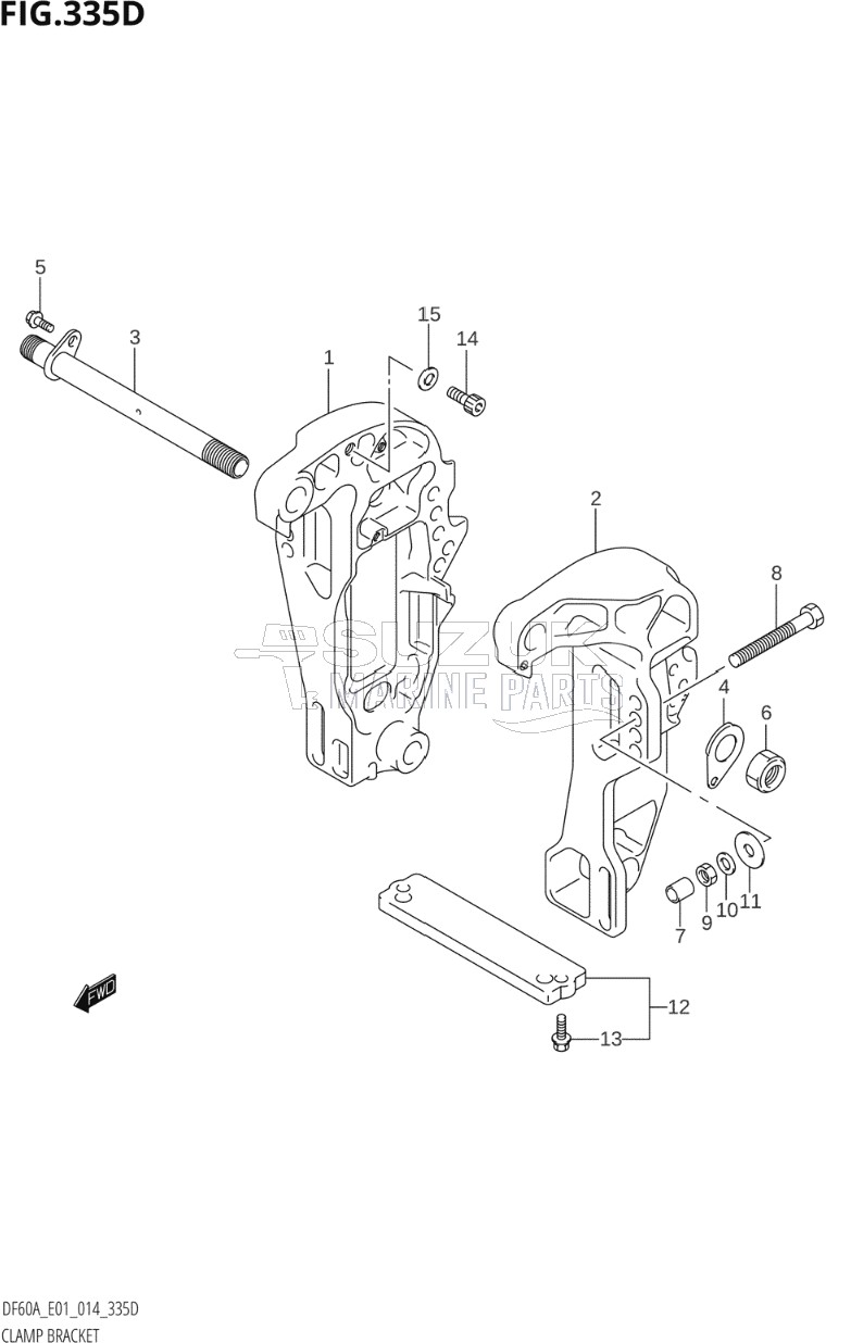 CLAMP BRACKET (DF40AST:E34)