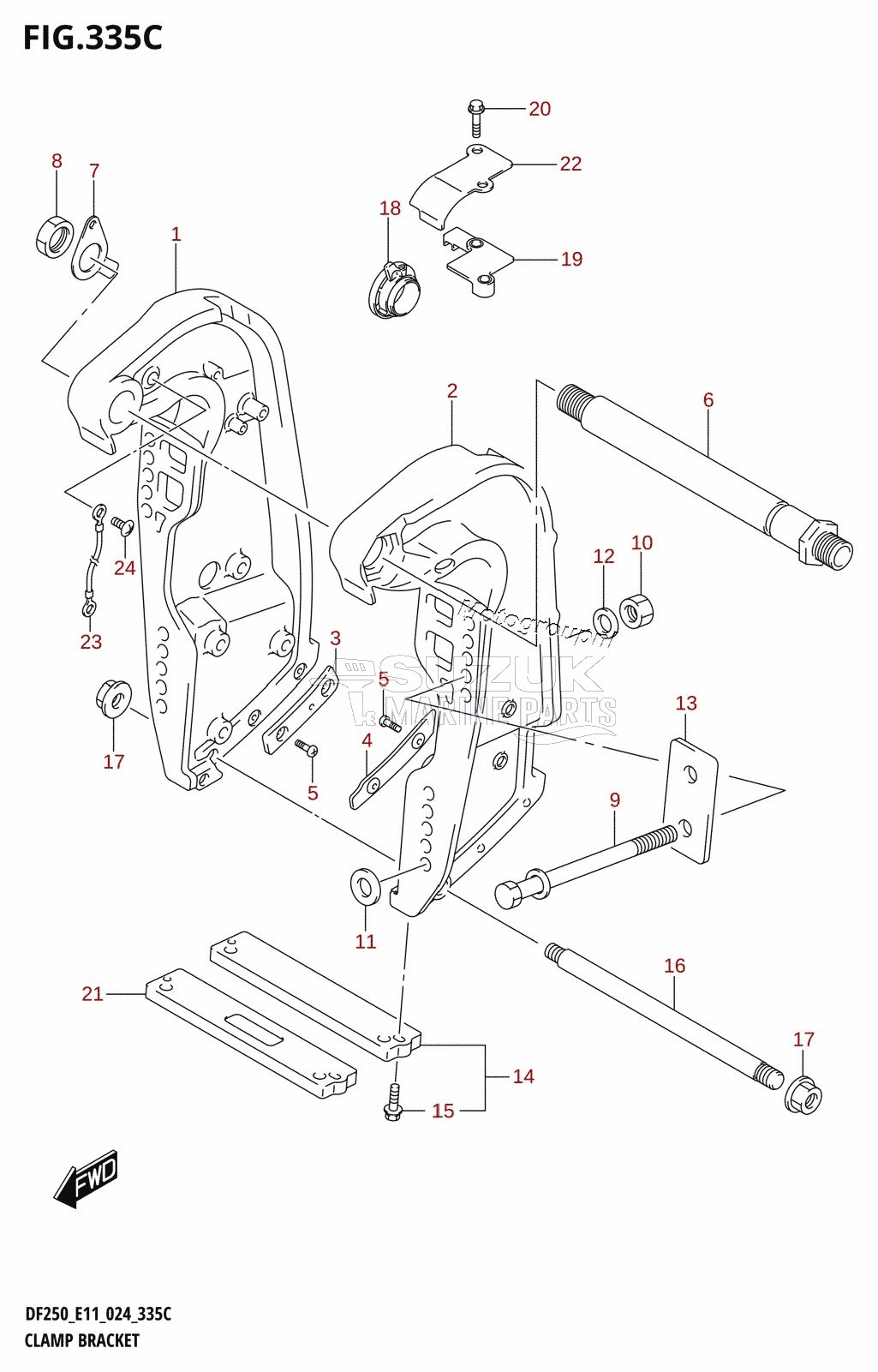 CLAMP BRACKET (X-TRANSOM,XX-TRANSOM)