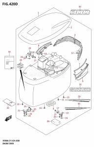 DF250A From 25003P-440001 (E11 - E40)  2024 drawing ENGINE COVER (DF300A)