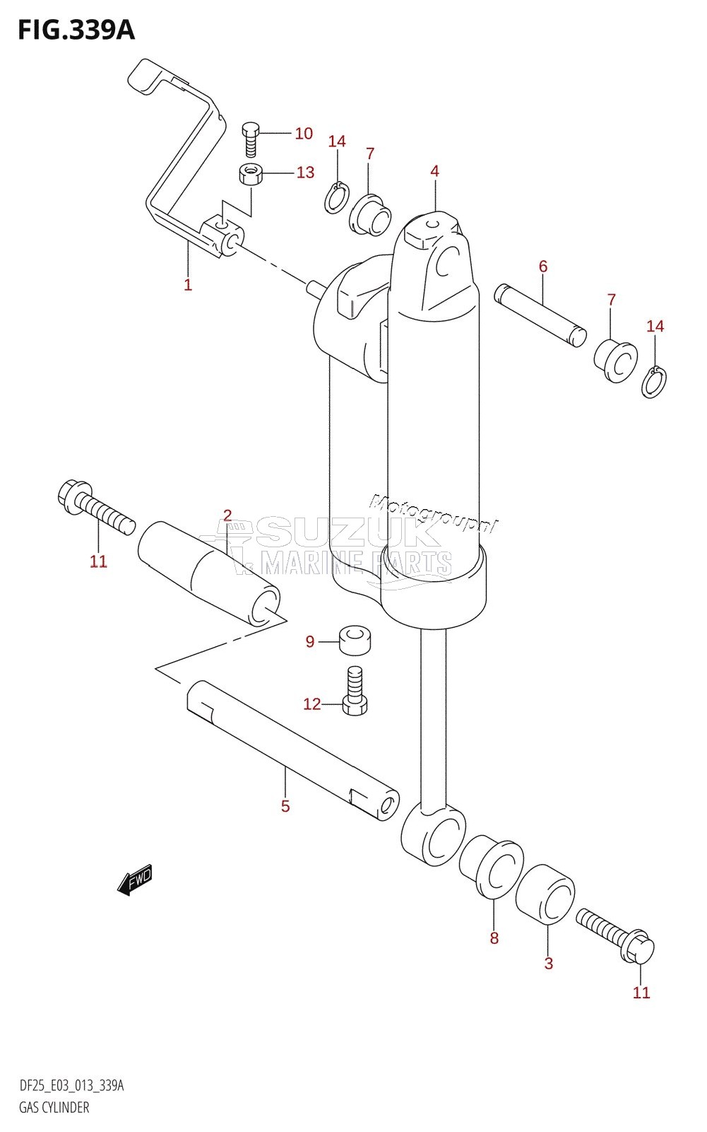 GAS CYLINDER (DF25Q:E03)