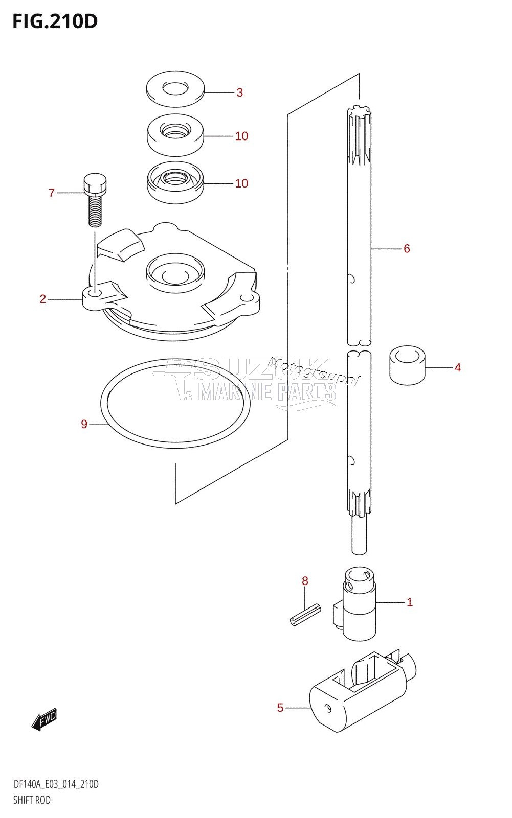 SHIFT ROD (DF140AT:E03)