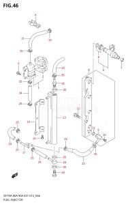 07003F-210001 (2012) 70hp E01 E40-Gen. Export 1 - Costa Rica (DF70A  DF70AT / DF70ATH  DF70ATH) DF70A drawing FUEL INJECTOR (DF90ATH E01)