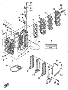 30DMHO drawing CYLINDER--CRANKCASE