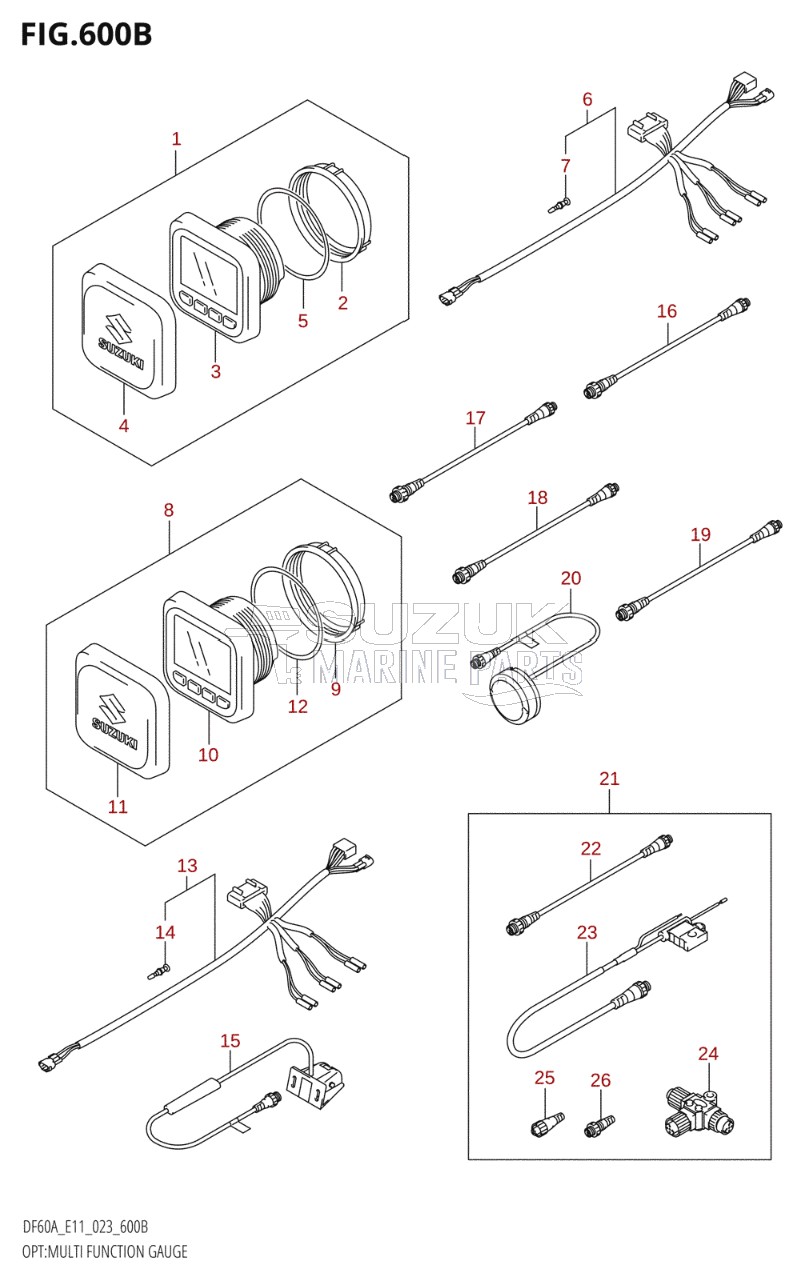 OPT:MULTI FUNCTION GAUGE ((DF40A,DF40AST,DF50A,DF50AVT,DF60A,DF60AVT,DF40ASVT):(022,023))