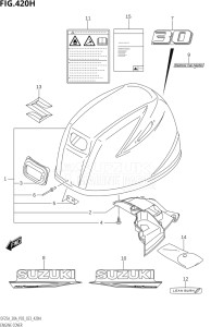 02504F-340001 (2023) 25hp P03-U.S.A (DF25A    DF25AT    DF25ATH    DT25K) DF25A drawing ENGINE COVER (021:(DF30AT,DF30ATH))