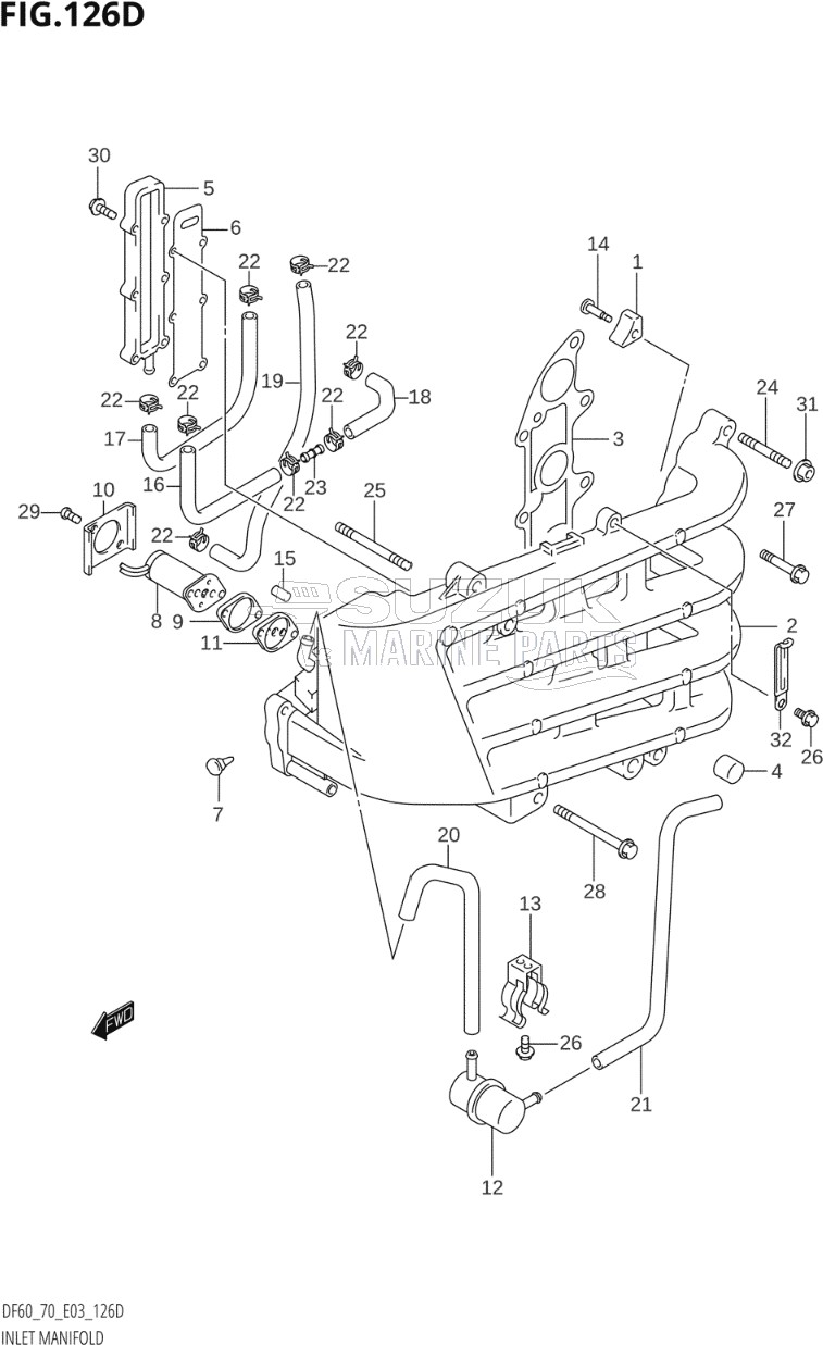 INLET MANIFOLD (K1:(DF70T,DF70TH))