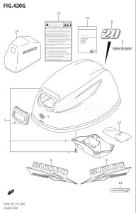 00995F-240001 (2022) 9.9hp E03-USA (DF9.9BTH) DF9.9B drawing ENGINE COVER (DF20AR:P01)