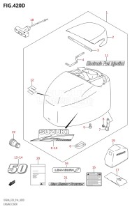 06002F-410001 (2014) 60hp E03-USA (DF60A) DF60A drawing ENGINE COVER (DF50AVT)