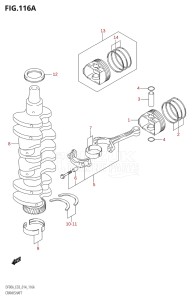 07003F-410001 (2014) 70hp E03-USA (DF70A) DF70A drawing CRANKSHAFT