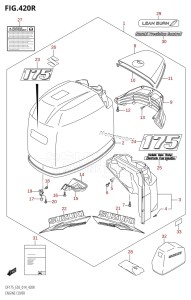 DF175T From 17502F-410001 (E03)  2014 drawing ENGINE COVER (DF175ZG:E03)