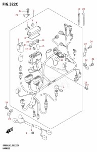 DF60A From 06002F-210001 (E03)  2012 drawing HARNESS (DF60A:E03)