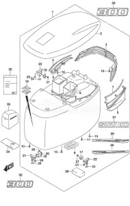 DF 300AP drawing Engine Cover