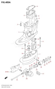 08002F-110001 (2011) 80hp E01 E40-Gen. Export 1 - Costa Rica (DF80AT  DF80AWT) DF80A drawing DRIVE SHAFT HOUSING