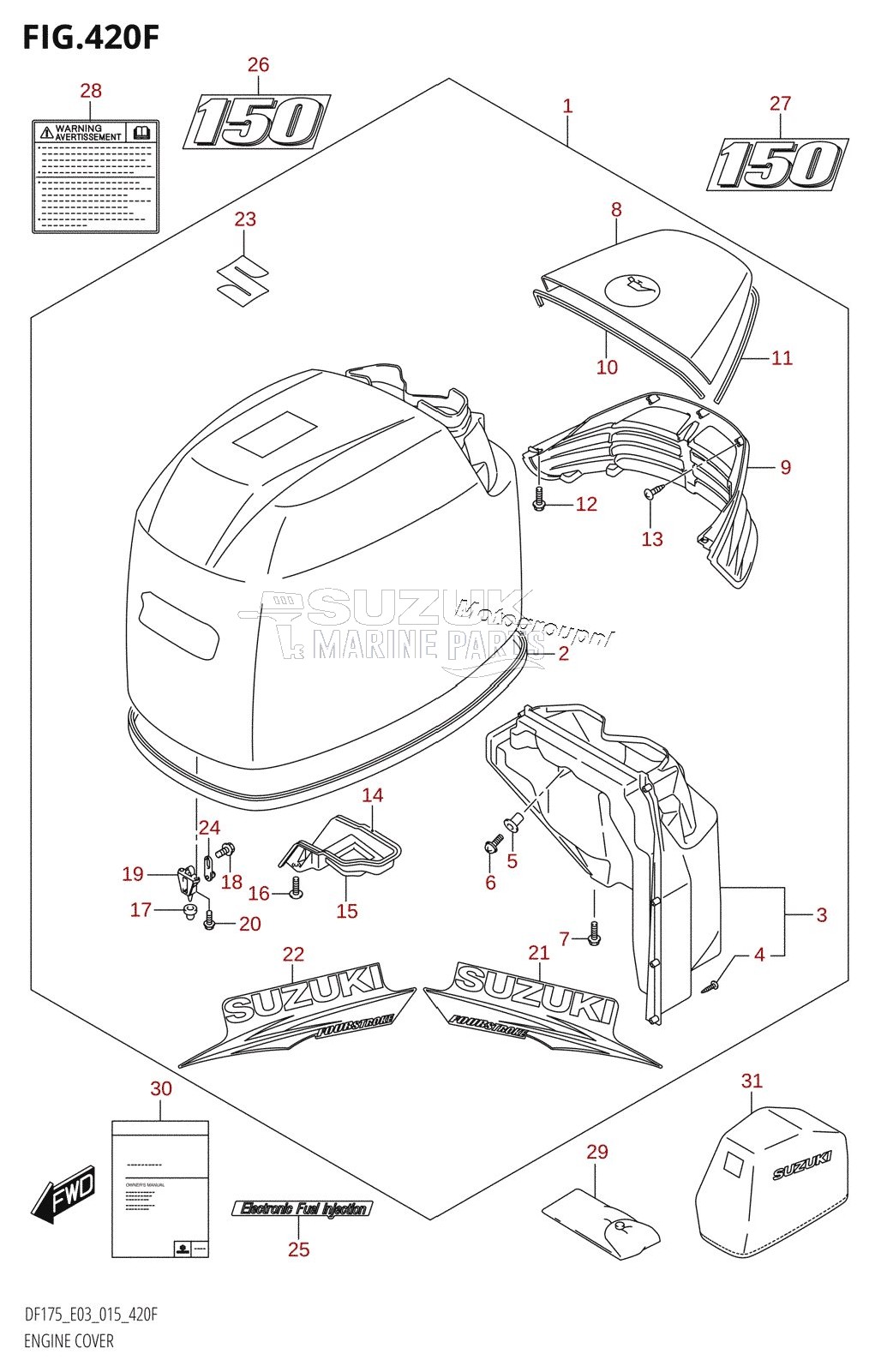 ENGINE COVER (DF150Z:E03)