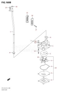 DF25 From 02503F-310001 (E03)  2013 drawing WATER PUMP (DF25R:E03)