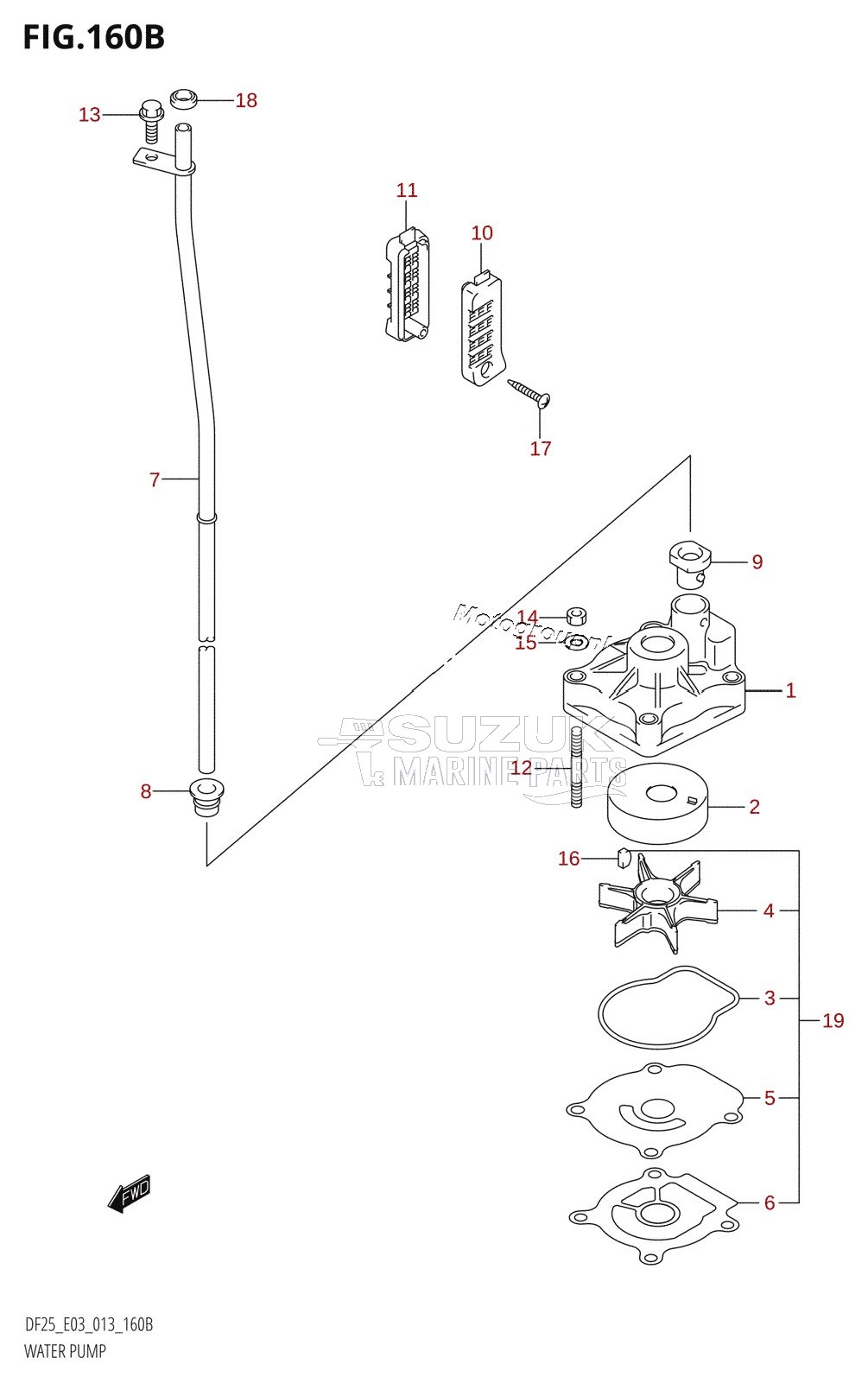 WATER PUMP (DF25R:E03)