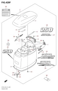 DF250Z From 25003Z-310001 (E03)  2013 drawing ENGINE COVER (DF250Z:E03)