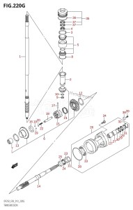 DF250 From 25003F-310001 (E03)  2013 drawing TRANSMISSION (DF250ST:E03)