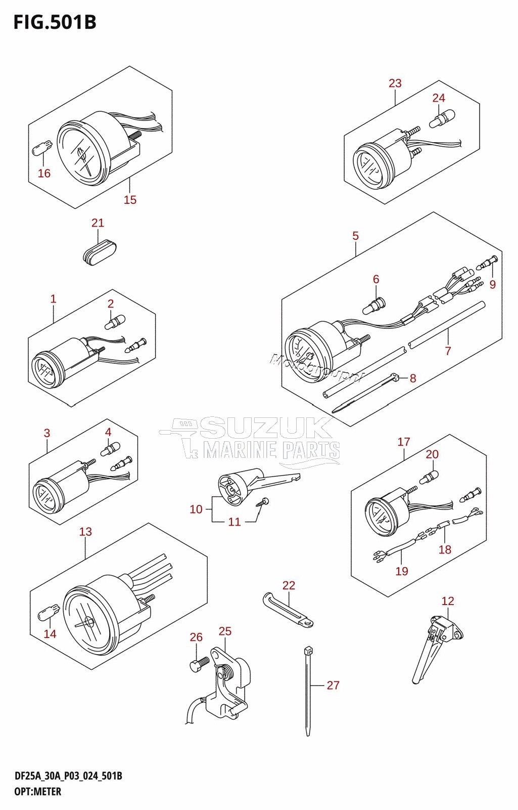 OPT:METER (DF25AT,DF30AT,DF25ATH,DF30ATH)