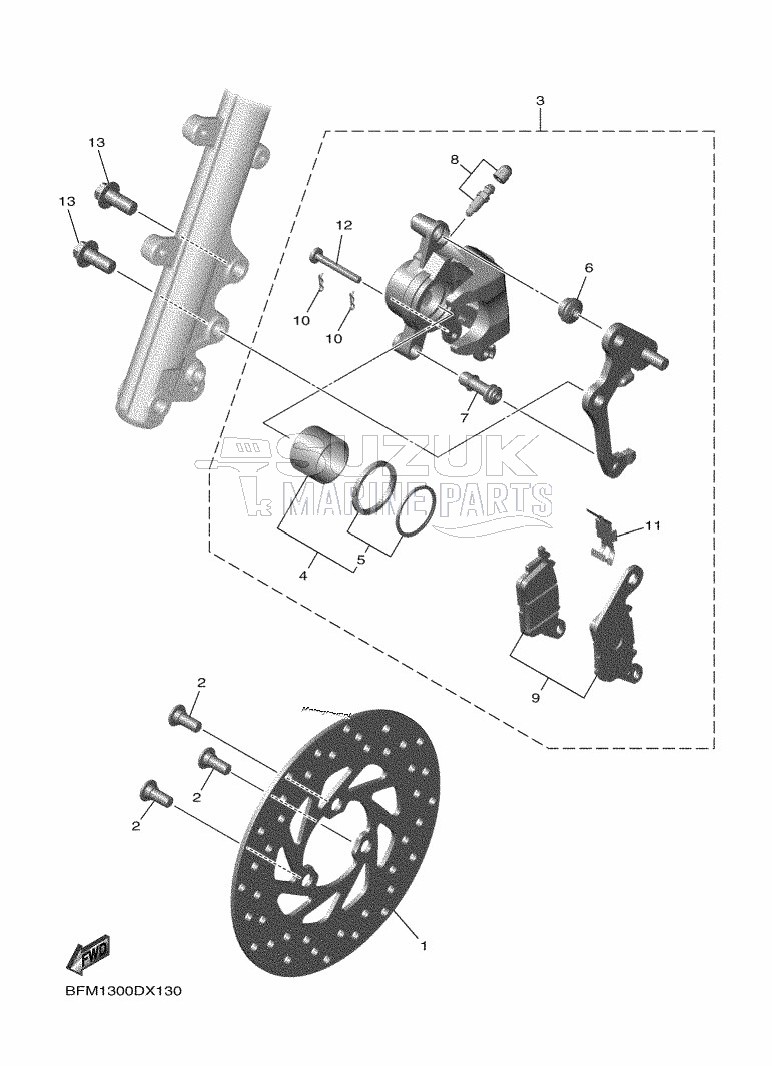 FRONT BRAKE CALIPER