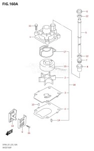 DF70A From 07003F-040001 (E01 E03 E11 E40)  2020 drawing WATER PUMP (DF70A:E01)