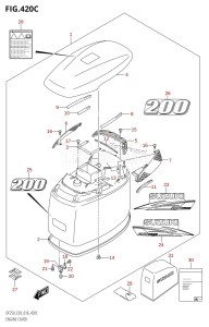 DF200 From 20002F-610001 (E03)  2016 drawing ENGINE COVER (DF200Z:E03)