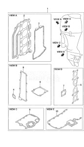 Outboard DF 140A drawing Gasket Set