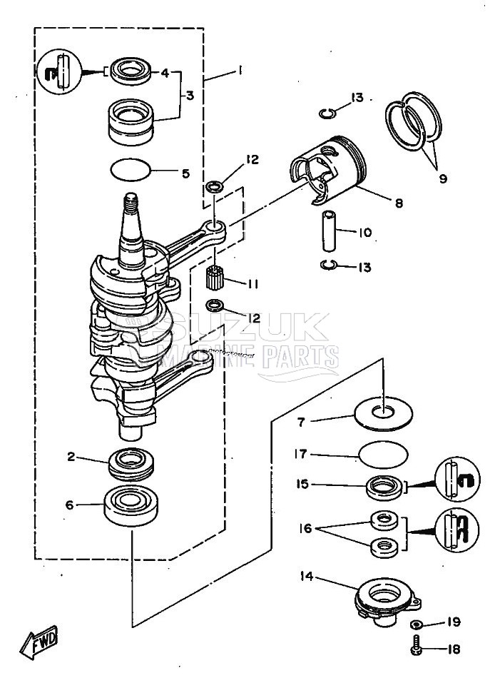 CRANKSHAFT--PISTON