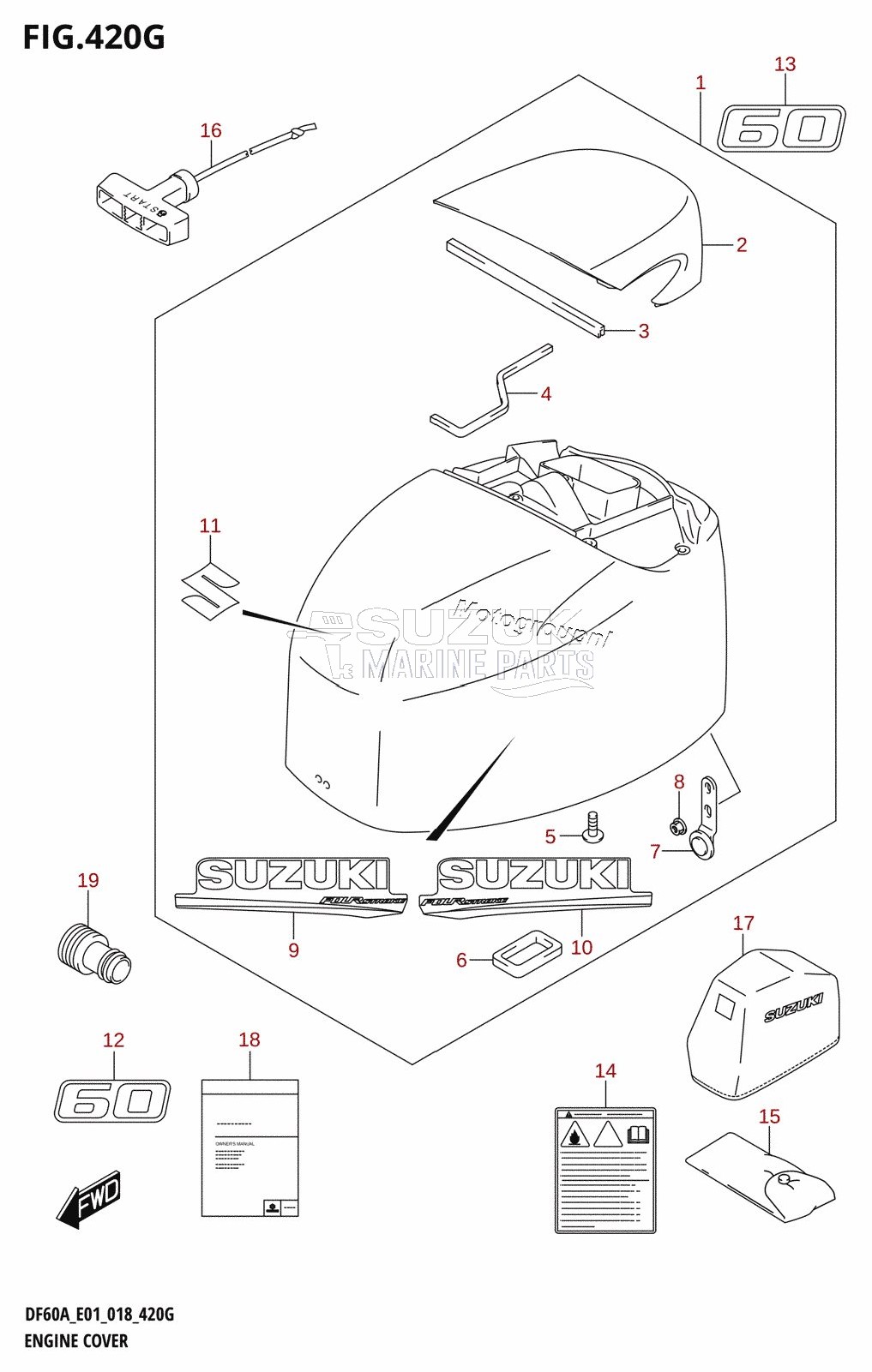 ENGINE COVER (DF60A:E40)