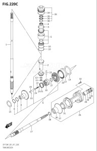 15003P-710001 (2017) 150hp E01 E40-Gen. Export 1 - Costa Rica (DF150AP) DF150AP drawing TRANSMISSION (DF175AP:E01)