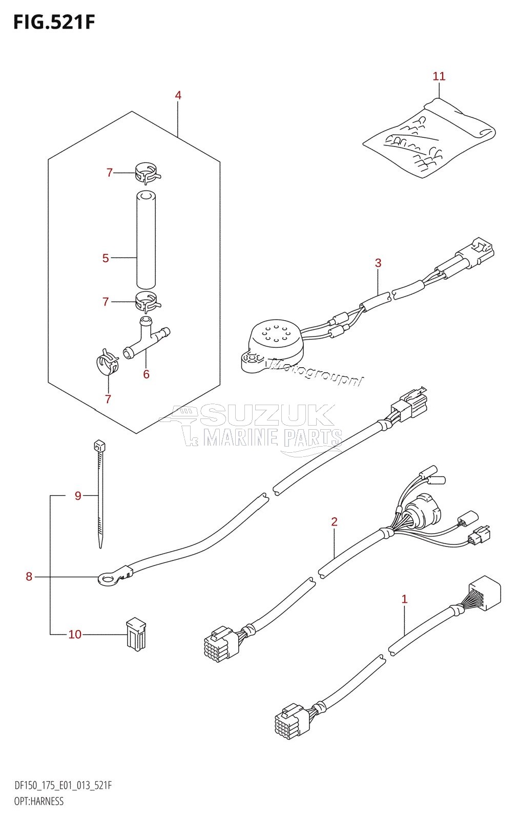 OPT:HARNESS (DF175T:E40)