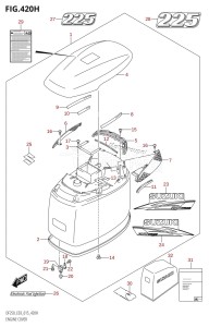 DF225T From 22503F-510001 (E03)  2015 drawing ENGINE COVER (DF225Z:E03)