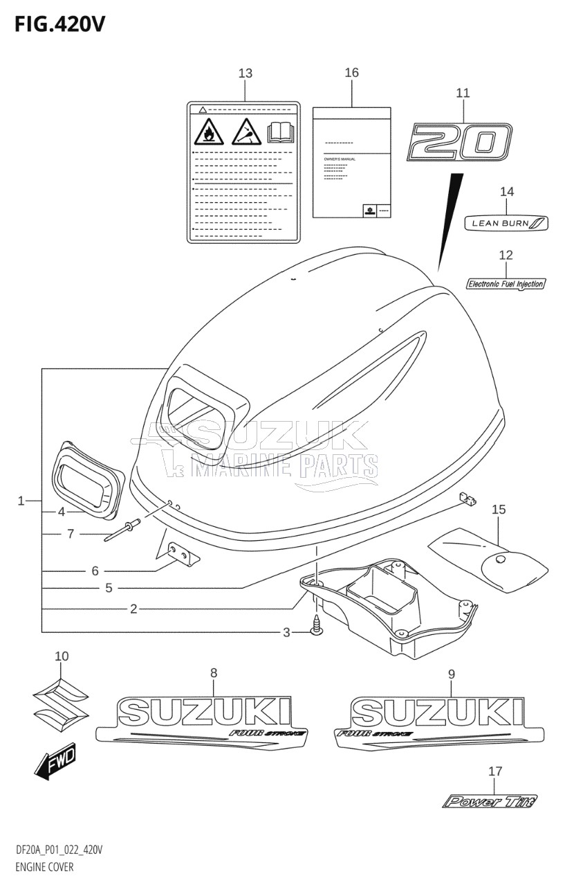 ENGINE COVER ((DF20AT,DF20ATH):020)