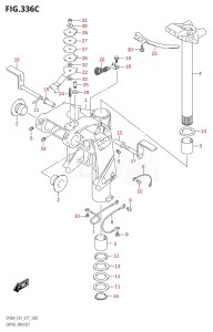 04003F-710001 (2017) 40hp E01-Gen. Export 1 (DF40A  DF40AQH  DF40ATH) DF40A drawing SWIVEL BRACKET (DF40ATH:E01)