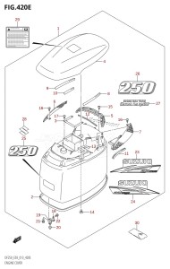 DF250 From 25003F-310001 (E03)  2013 drawing ENGINE COVER (DF250T:E03)