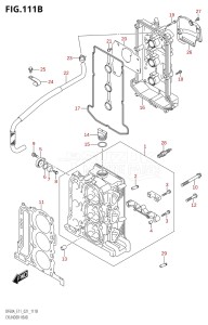 05003F-240001 (2022) 50hp E01 E11-Gen. Export 1-and 2 (DF50AT  DF50AT  DF50ATH  DF50ATH) DF50A drawing CYLINDER HEAD (SEE NOTE)