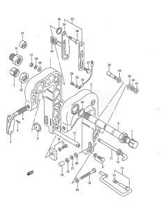 Outboard DT 40 drawing Clamp Bracket