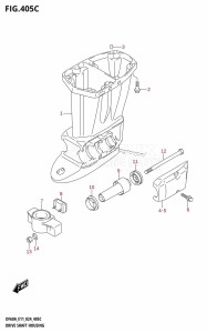 DF50AT From 05003F-440001 (E01 - E11)  2024 drawing DRIVE SHAFT HOUSING ((DF40AQH,DF40ATH,DF50ATH,DF60ATH):E01)