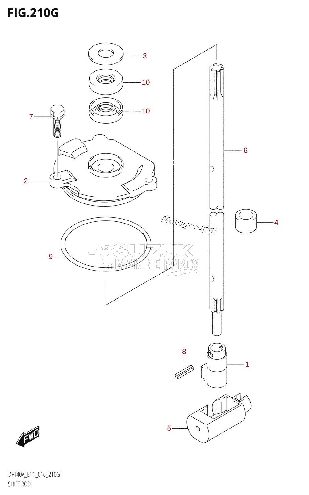 SHIFT ROD (DF140AT:E40)