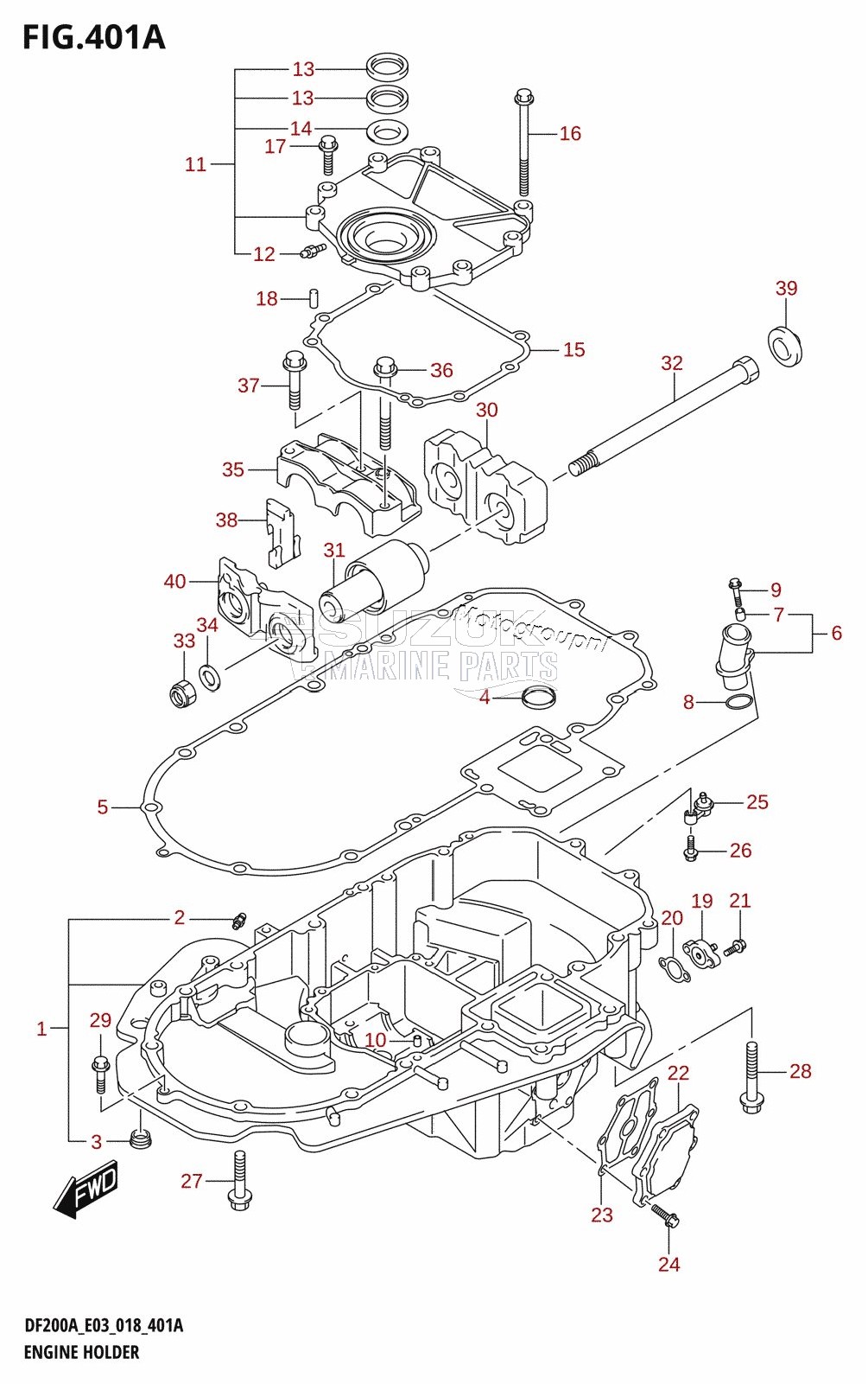 ENGINE HOLDER (DF200AT,DF200AZ)