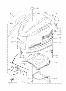 F250DETU drawing FAIRING-UPPER