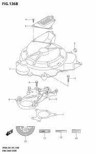 DF50A From 05004F-510001 (E01)  2015 drawing RING GEAR COVER (DF40AQH:E01)