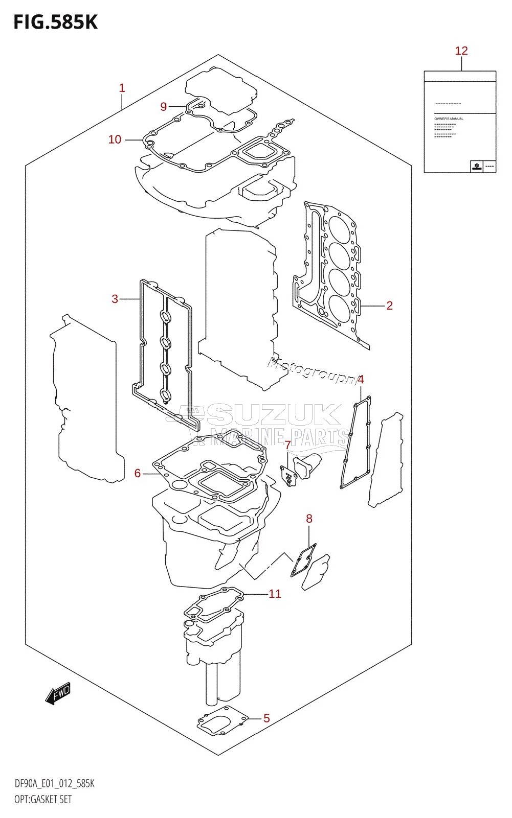 OPT:GASKET SET (DF90ATH:E40)