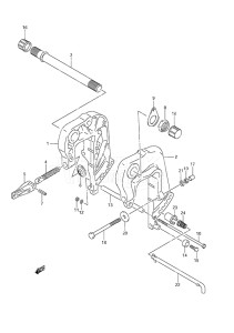 Outboard DF 25 V-Twin drawing Clamp Bracket