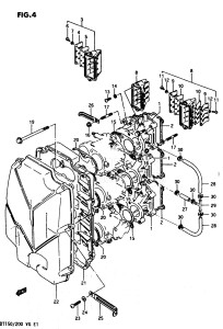 DT150 From 15001-601001 till 602891 ()  1986 drawing INLET CASE