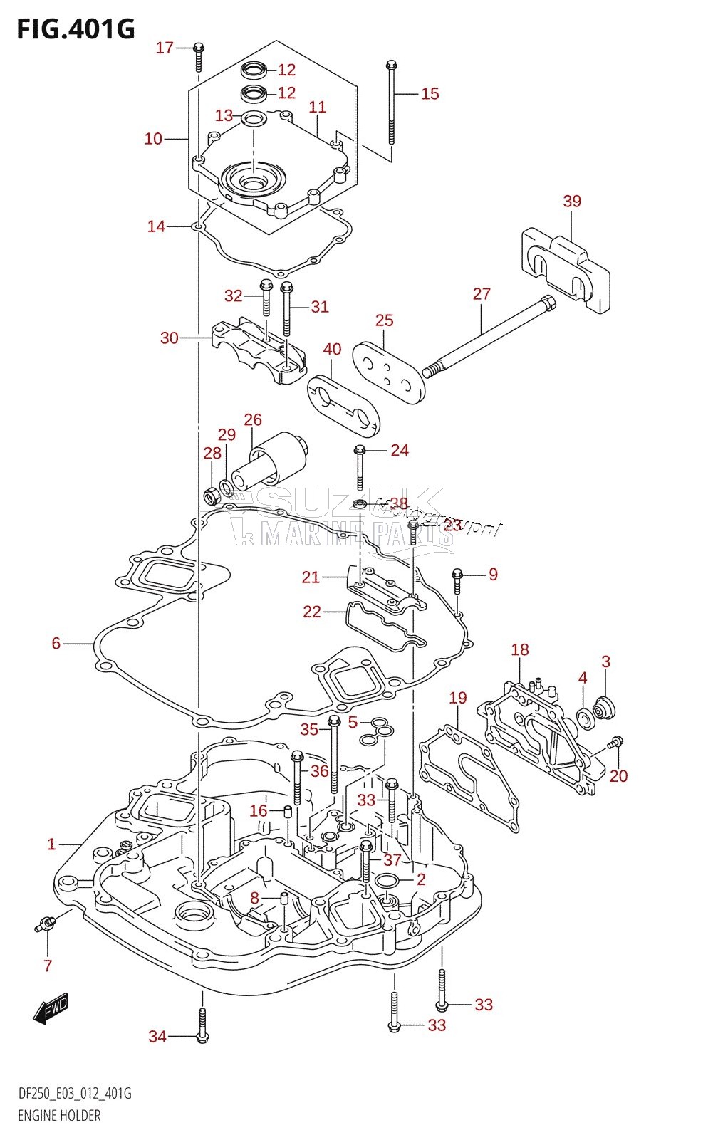 ENGINE HOLDER (DF250ST:E03)