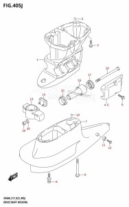 DF40A From 04005F-240001 (E34-Italy)  2022 drawing DRIVE SHAFT HOUSING (DF40ASVT:E34)