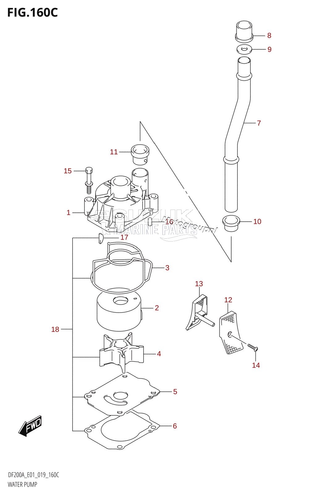 WATER PUMP (DF200AZ:E01)